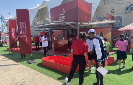 village of modulbox mobile event containers used by abu dhabi for its sports event
